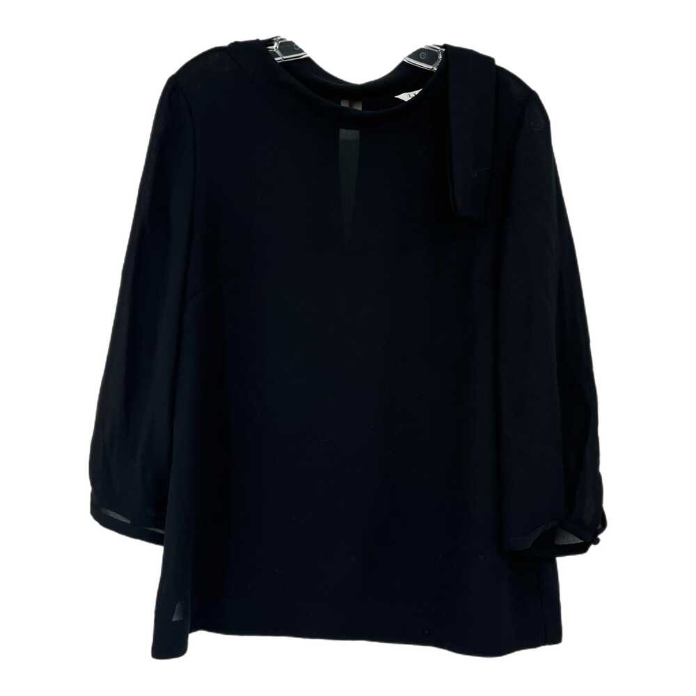 L.K. Bennett Black Long Sleeve Pullover Blouse | Women’s Size L